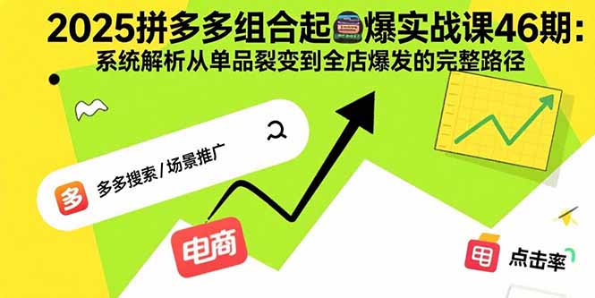 2025拼多多组合起爆实战课46期：系统解析从单品裂变到全店爆发的完整路径-桀创项目掘金社