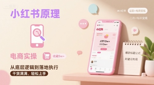 小红书原理以及详细实操流程，小红书电商教程-桀创项目掘金社