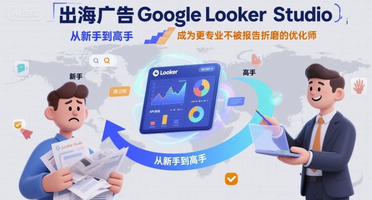 出海广告Google Looker Studio从新手到高手，成为更专业不被报告折磨的优化师-桀创项目掘金社