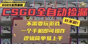 CSGO自动捡漏项目，最新独家玩法，一个手机即可操作，新手小白轻松月入1W+，操作简单易上手【揭秘】-桀创项目掘金社