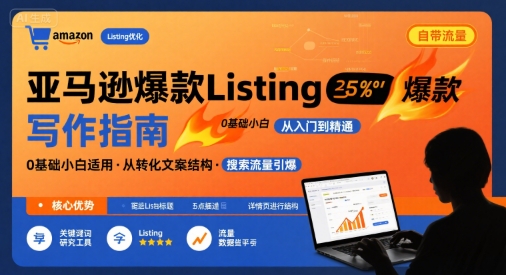 亚马逊爆款Listing写作方法，亚马逊0基础小白也能写爆款自带流量的Listing-桀创项目掘金社