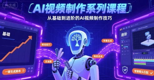 AI视频制作系列课程，从基础到进阶的AI视频制作技巧全涵盖-桀创项目掘金社
