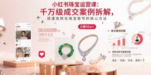 小红书珠宝运营课:千万级成交案例拆解,搭建高转化珠宝账号的核心方法-桀创项目掘金社