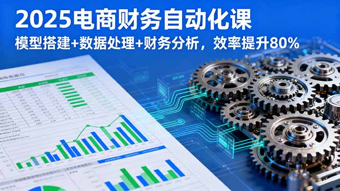 2025电商财务自动化课，模型搭建+数据处理+财务分析，效率提升80%-桀创项目掘金社