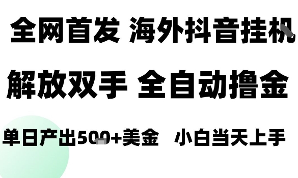 海外抖音无人直播，单日产出1.5k+，长期稳定，新手可玩，无脑操作【揭秘】-桀创项目掘金社
