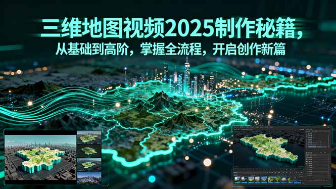 三维地图视频2025制作秘籍，从基础到高阶，掌握全流程，开启创作新篇-桀创项目掘金社
