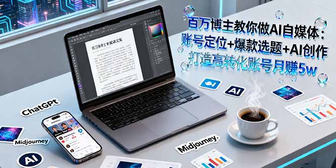 百万博主教你做AI自媒体：账号定位+爆款选题+AI创作 打造高转化账号月赚5w-桀创项目掘金社
