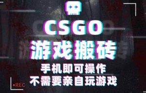 CSGO游戏挂机捡漏，单日扫货500+，年底小高峰上车可吃肉，手机即可操作...-桀创项目掘金社