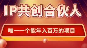 如何通过IP共创合伙人一起合伙“卖项目”-桀创项目掘金社