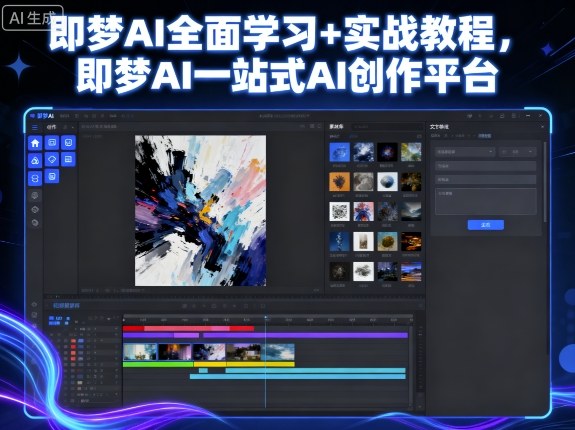 即梦AI全面学习+实战教程，即梦AI一站式AI创作平台-桀创项目掘金社