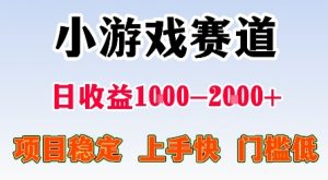 最新小游戏赛道,日收益1k-2k+,项目稳定上手快门槛低,在家就可以自己创业【揭秘】-桀创项目掘金社