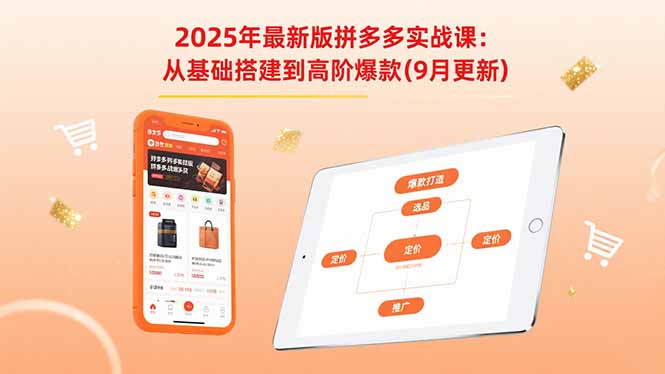 2025年最新版拼多多实战课：从基础搭建到高阶爆款(9月更新-桀创项目掘金社