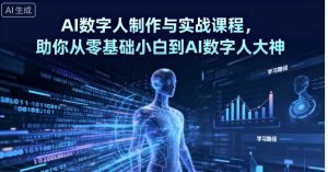 AI数字人制作与实战课程，助你从零基础小白到AI数字人大神-桀创项目掘金社