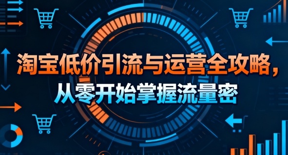 淘宝低价引流与运营全攻略，从零开始掌握流量密码-桀创项目掘金社