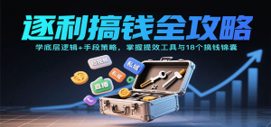 逐利搞钱全攻略：学底层逻辑+手段策略，掌握提效工具与18个搞钱锦囊-桀创项目掘金社