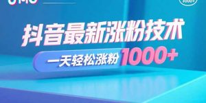 抖音最新涨粉技术,一天轻松涨粉1000+-桀创项目掘金社