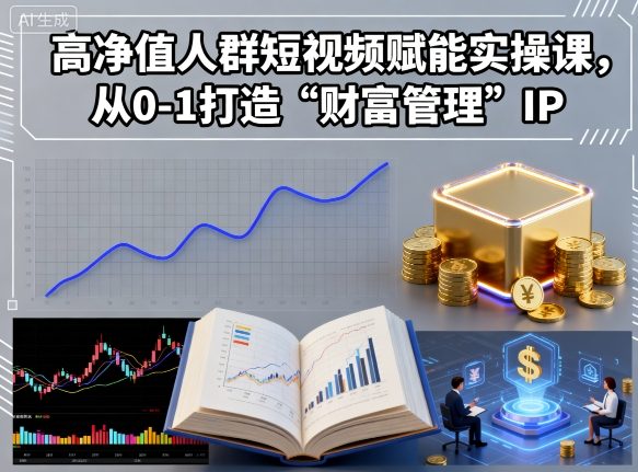高净值人群短视频赋能实操课，从0-1打造“财富管理”IP-桀创项目掘金社