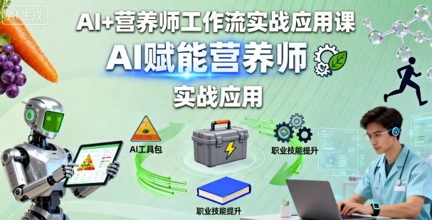 AI+营养师工作流实战应用课，AI赋能营养师-桀创项目掘金社