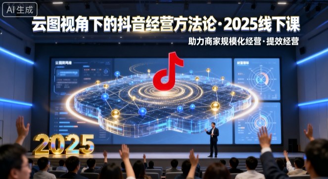 云图视角下的抖音经营方法论，2025线下课，助力商家规模化经营，提效经营(录音+字幕)-桀创项目掘金社