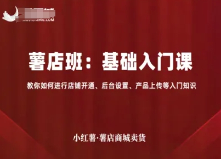 小红薯薯店商城卖货，基础入门课，教你如何进行店铺开通、后台设置、产品上传等入门知识-桀创项目掘金社