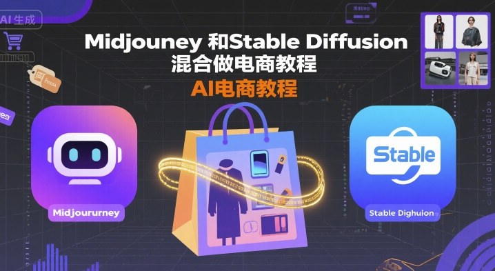 Midjourney和Stable Diffusion混合做电商教程-ai电商教程-桀创项目掘金社