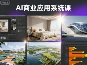 AI商业应用系统课，室内-软装-建筑-景观，智能设计+效果图+动画画实战-桀创项目掘金社