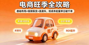 2025电商旺季全攻略，基础布局+链接裂变+直通车，低成本起量单日破千单-桀创项目掘金社