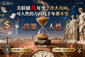 付费文章：美联储几年变一次大方向，可人性的方向几千年都不变-桀创项目掘金社