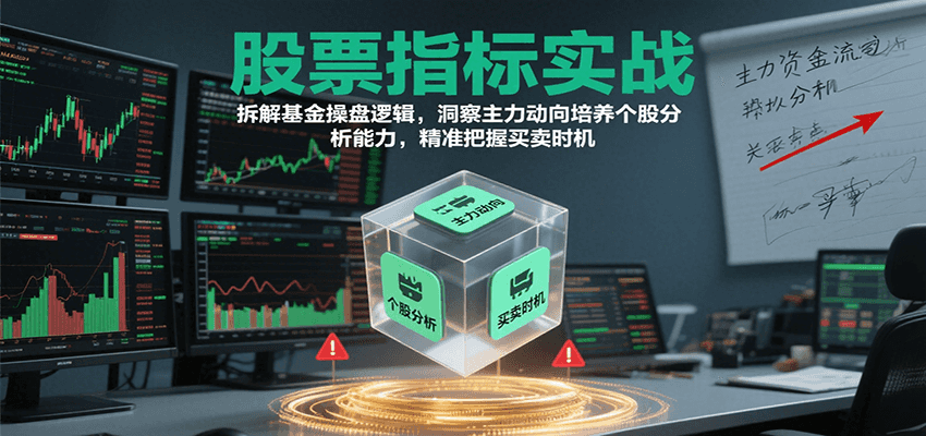 股票指标实战，基金操盘逻辑拆解，洞察主力动向培养个股分析能力把握买卖时机(更新)-桀创项目掘金社