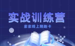 多多实战训练营,从0到1打造一个真正賺钱的店铺-桀创项目掘金社