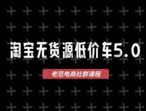 淘宝无货源价车5.0,2025最新VIP淘宝无货源课程,1688代发,蓝海选品,零成本创业首选(更新)-桀创项目掘金社