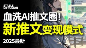 最新AI动态电影漫画小说推文，全流程实操教学，小白也能月入1W+-桀创项目掘金社