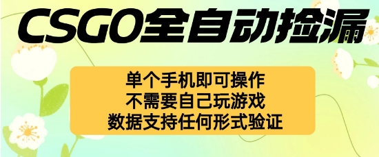 自动挂G捡漏，不用自己挂G不用玩游戏，一个手机即可操作，新手小白轻松月入1W+【揭秘】-桀创项目掘金社