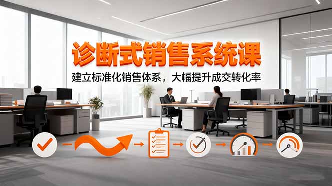 诊断式销售系统课，建立标准化销售体系，大幅提升成交转化率-桀创项目掘金社