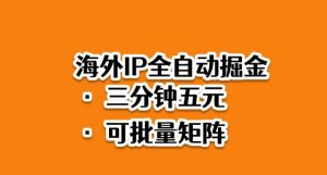 海外ip全自动掘金,2025必做蓝海项目,3分钟落地,矩阵直接开干【揭秘】-桀创项目掘金社