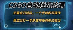游戏自动挂G捡漏，一个手机即可操作，当天可操作见到结果，新手小白轻松月入1W+【揭秘】-桀创项目掘金社