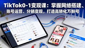 TikTok0-1变现课：掌握网络搭建、账号运营、分销变现，打造高转化万粉号-桀创项目掘金社