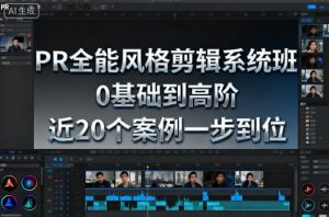 PR全能风格剪辑系统班，0基础到高阶，近20个案例一步到位-桀创项目掘金社
