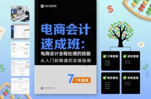 电商会计速成班，电商会计全程处理的技能-桀创项目掘金社