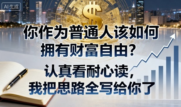 付费文章：你作为普通人该如何拥有财富自由？认真看耐心读，我把思路全写给你了-桀创项目掘金社