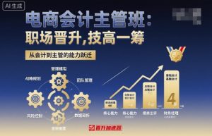 电商会计主管班，职场晋升，技高一筹-桀创项目掘金社