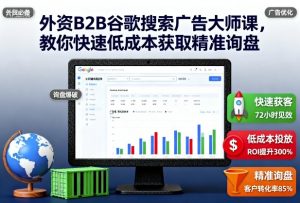 外资B2B谷歌搜索广告大师课,教你快速低成本获取精准询盘-桀创项目掘金社