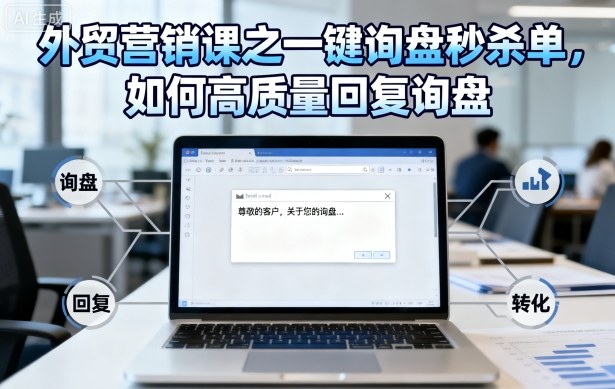 外贸营销课之一键询盘秒杀单，如何高质量回复询盘-桀创项目掘金社