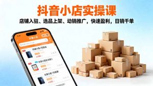2025抖音小店实操课,店铺入驻、选品上架、动销推广,快速盈利,日销千单-桀创项目掘金社
