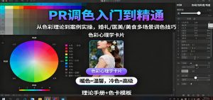 PR调色入门到精通:从色彩理论到案例实操,婚礼/医美/美食多场景调色技巧-桀创项目掘金社