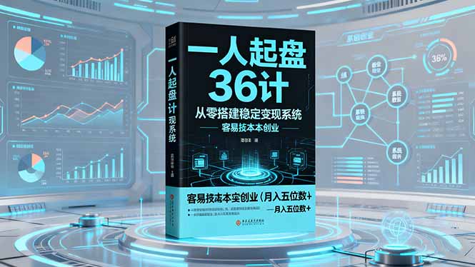 一人起盘36计:从零搭建稳定变现系统,实现低成本创业,月入五位数+-桀创项目掘金社