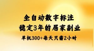 全自动数字标注,稳定3年的蓝海项目,居家也能矩阵开干的副业,单机日入3张+【揭秘】-桀创项目掘金社