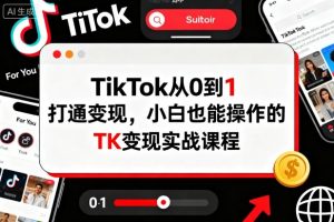 TikTok从0到1打通变现，小白也能操作的TK变现实战课程-桀创项目掘金社