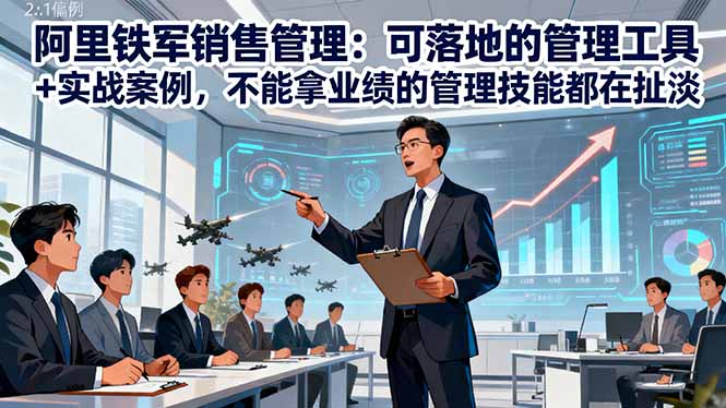 阿里铁军销售管理：可落地的管理工具+实战案例，不能拿业绩的管理都在扯淡-桀创项目掘金社