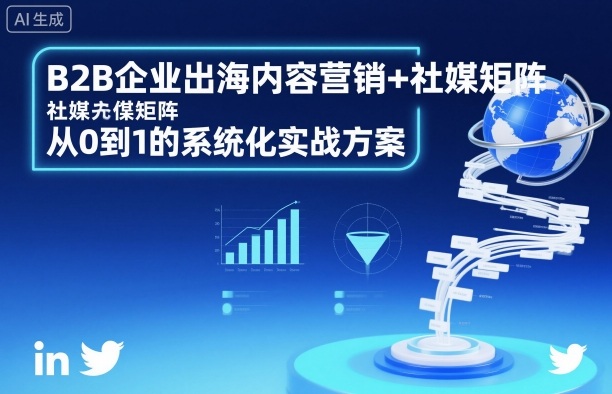 B2B企业出海内容营销+社媒矩阵，从0到1的系统化实战方案-桀创项目掘金社